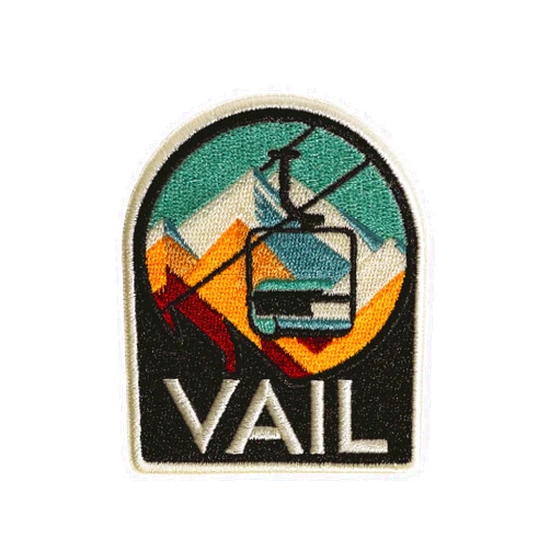 Vagabond Heart Vail Colorado Iron On Patch - Vail Souvenir - Vail CO Patch - Skiing or Snowboarding Gift