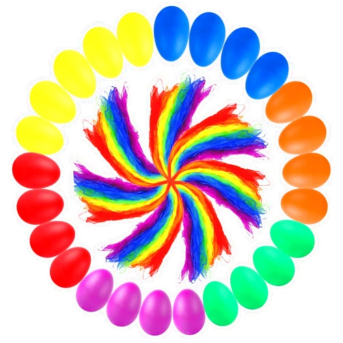 Augshy 60 Pcs Egg Shaker Musical Instruments for Kids, 36 Packs Maracas Eggs with 24 Packs Dance Scarves for Kids Music Learning Birthday Gifts Christmas Easter Party Favors