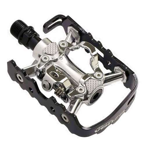 Venzo Multi-Use Compatible with Shimano SPD Mountain Bike Bicycle Sealed Clipless Pedals - Dual Platform Multi-Purpose - Great for Touring, Road, Trekking Bikes