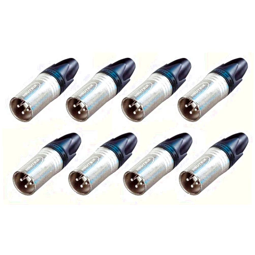 Neutrik Brand (8 Pack) Geniune Neutrik NC3MXX 3 Pin Male XLR Cable/Mic Connector