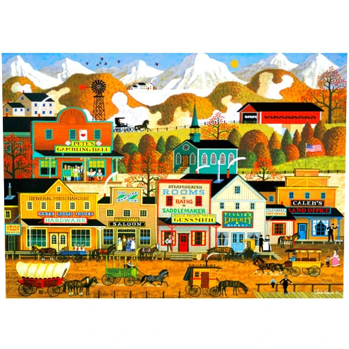 Buffalo Games - Charles Wysocki - Pete's Gambling Hall - 300 LARGE Piece Jigsaw Puzzle