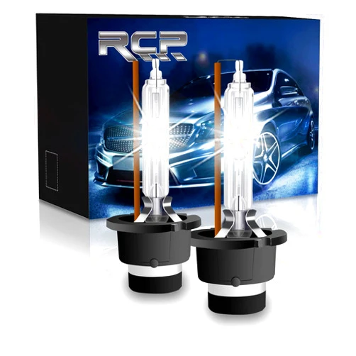 RCP - D4S4 - (A Pair) D4S/ D4R 4300K Xenon HID Replacement Bulb Factory White Warm White Metal Stents Base 12V Car Headlight Lamps Head Lights 35W