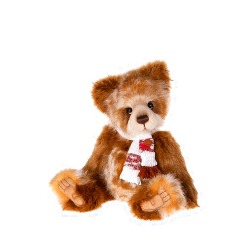 Charlie Bears Gingerbread Cookie Plush Bear, 19.5 inches/50cm, Knitted Scarf, Sculpted Paw Pads