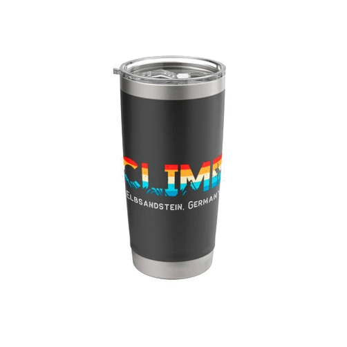 Elbsandstein, Germany Rock Climb Vintage Climb Elbsandstein, Germany Rock Climbing Bouldering Stainless Steel Insulated Tumbler