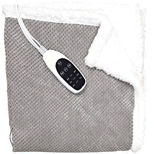 KARAOT Multifunctional Heated Fleece Blanket, Double-Sided Electric Heated Blanket Plush Blanket, Multiple Temperature Settings, Fast Heating Electric Blanket Heating Blanket Happy House