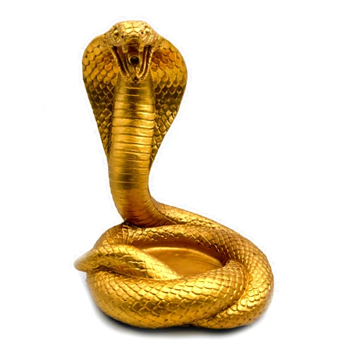 SHTWX Gold King Cobra Snake Statue Figurine Sculpture Candlestick Holder Animal Figure Collectible Gifts for Snake Lover Office Home Outdoor Decor