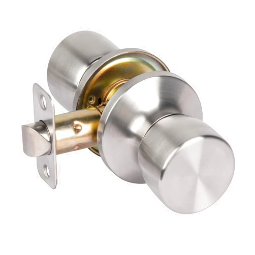 HOSOM Passage Door Knob, Interior Door Knob, Keyless Door knobs Interior for Hallway, Closet and More, No Locking Satin Nickel Door Handle Knob, 1 Pack
