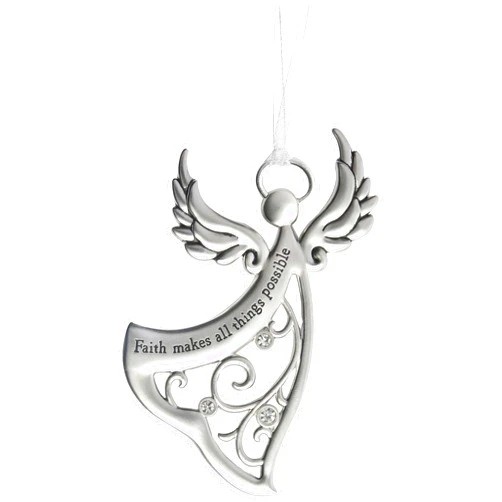 Ganz Angels By Your Side Ornament - Faith makes all things possible,Birthday