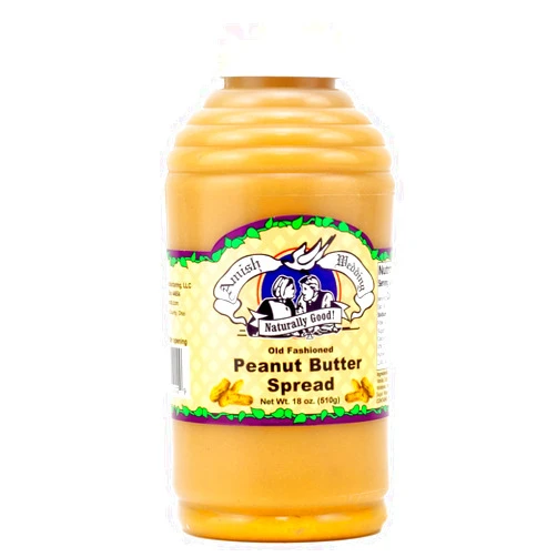 Amish Wedding All-Natural Old Fashioned Peanut Butter Spread 18 Ounces (Pack of 1)