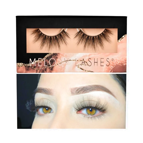 Melody Lashes ultra fluffy eyelashes premium quality for all eye shapes soft cotton band 15x reusable VEGAN natural eyelashes for a dreamy eye look (Keeping It Hot)