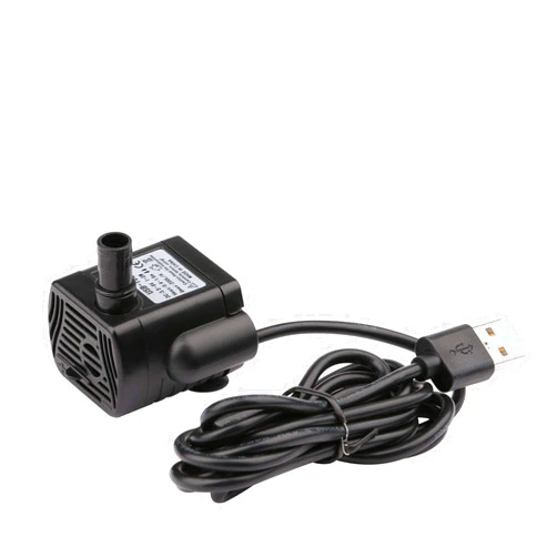 Driew 3W DC 3.5-8V USB Water Pump with Power Cord, Solar Mini Submersible,Brushless,Waterproof (2, Black)