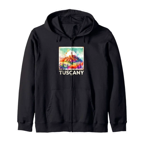 Tuscany Souvenir Toscana Italia Souvenir Tuscany Italy Zip Hoodie