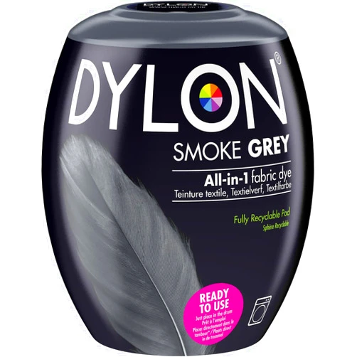 Dylon Washing Machine Fabric Dye Pod for Clothes & Soft Furnishings, Smoke Grey, 350 g (Pack of 1) (Packing May Vary)