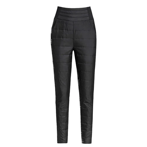 ATOFY Womens Down Pants Winter Warm Elastic High Waist Quilted Ultralight Puffy Snow Ski Pants Trousers