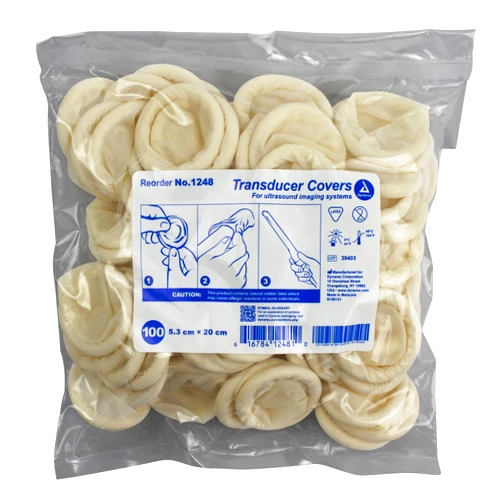 TopsMedical Ultrasound Transducer Probe Covers - Box of 100