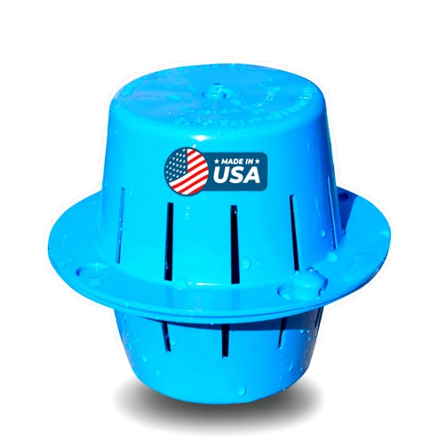 Sunken Treasure The Original Sinking and Floating Chlorine Dispenser for Pool, Uses Less Chlorine than a Floater, It Sinks - Cleans Water - Floats Back Up, Replaces Pool Chlorine Floater, Light Blue