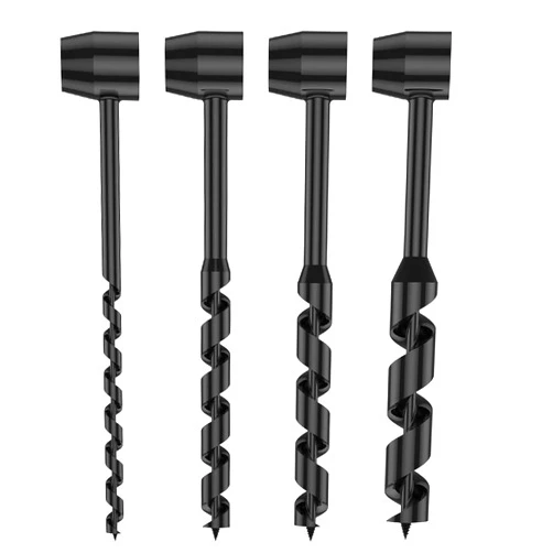 HFWHOK Hand Auger Wood Drill,Bushcraft Hand Auger Wrench Scotch Eye Wood Auger Bushcraft Auger Survival Settlers Wrench Tool Bushcraft Gear for Camping,Outdoor,Hiking,Woodworking (4PCS)