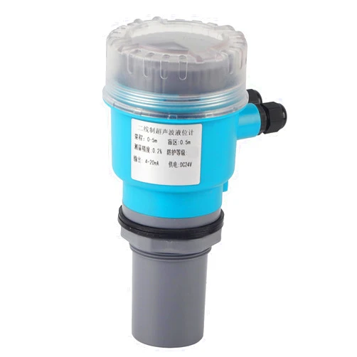 YYQTGG Digital Ultrasonic Level Meter Integrated LED Display 4‑20mA Analog Output DC24V, Level and Weight Measurement (0~5meter)