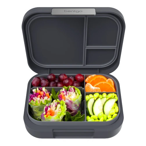 Bentgo Modern - Leak-Resistant Bento Lunch Box For Adults, Teens, & Larger Appetites; Reusable BPA-Free Meal Prep Container with 3 or 4 Compartments, Dishwasher/Microwave Safe; 44oz (Dark Gray)