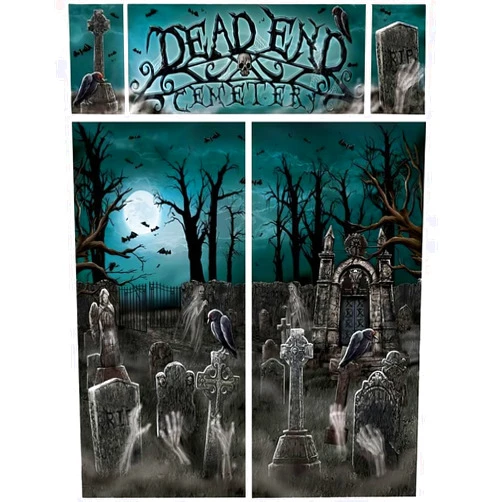 Amscan Cemetery Plastic Scene Setters® Wall Decorating Kit - 59