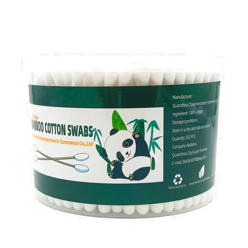 Quanzhou Chenchenchen E-Commerce Co.,Ltd Thick Cotton Swabs,XL Size Natural Bamboo Cotton Buds,Organic Biodegradable, Large Double Tips Swabs, Extra Absorbent Cotton Swabs For Cleaning