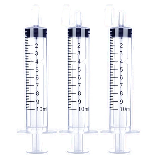 HiMo 10ml Syringe for Liquid, Oral, Scientific Labs, Measurement, Dispensing, with Cap- 3 Pack