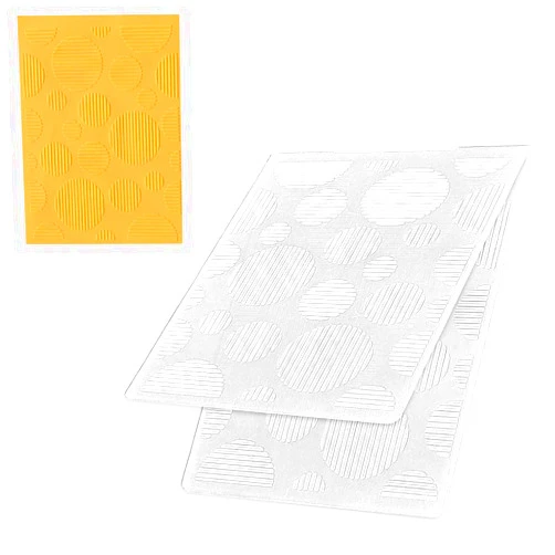 Hying 3-D Textured Impressions Background Embossing Folder, Stripe Circle Pattern Plastic Embossing Folder Template for Card Making Scrapbooking Paper Craft Album Stamps DIY Décor