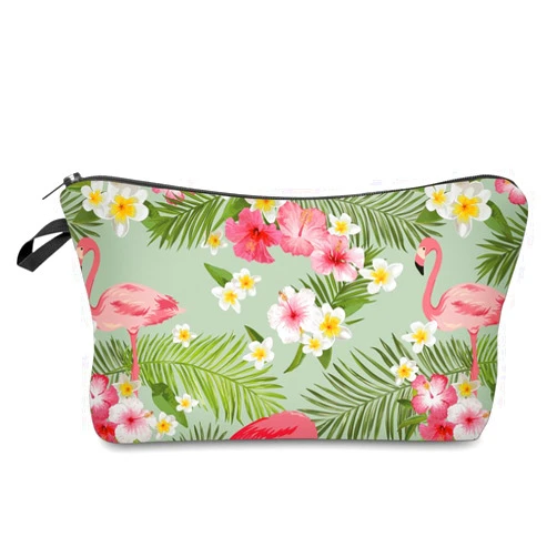 LOOMILOO Cosmetic Bag for Women, Adorable Roomy Makeup Bags Travel Water Resistant Toiletry Bag Accessories Organizer Cute Gifts (turtle flamingo 51055)