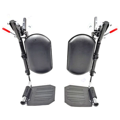 ForconMed Wheelchair Elevating Legrests with Padded Calf Pads, Composite Footplates, Fits Most Standard wheelchairs of All Brands. Wheelchair Parts,Same Functional Structure as LK3JELR,T94,(1Pr, Black)