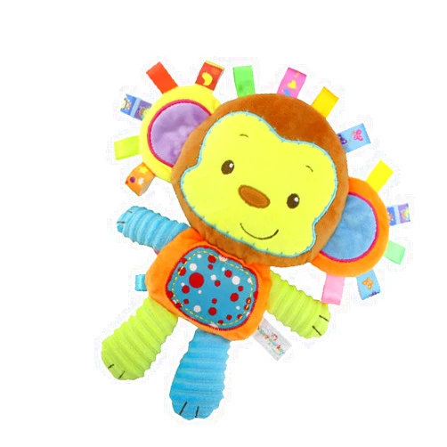 StoHua Monkey Taggie Activity Blanket and Sensory Toy Baby for Newborns Baby,Infant,Lovey Soft Toy - Clam Down and Play Your Baby, Baby taggy Toy