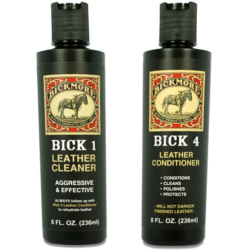 Bickmore Bick 1 Leather Cleaner & Bick 4 Leather Conditioner - Will Not Darken Leather - Safe For All Colors of Leather Apparel, Furniture, Jackets, Shoes, Auto Interiors, Bags & Accessories