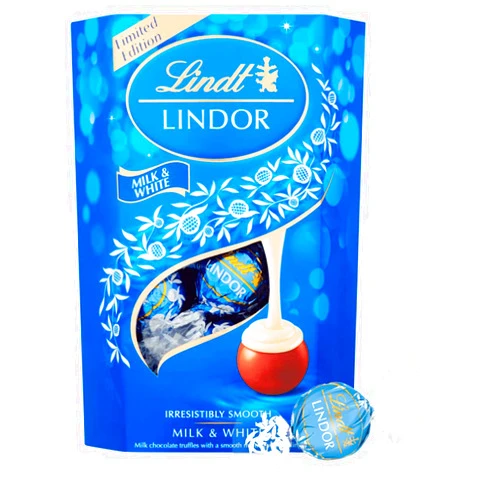 Lindt Lindor Milk & White Chocolate Truffles 200g