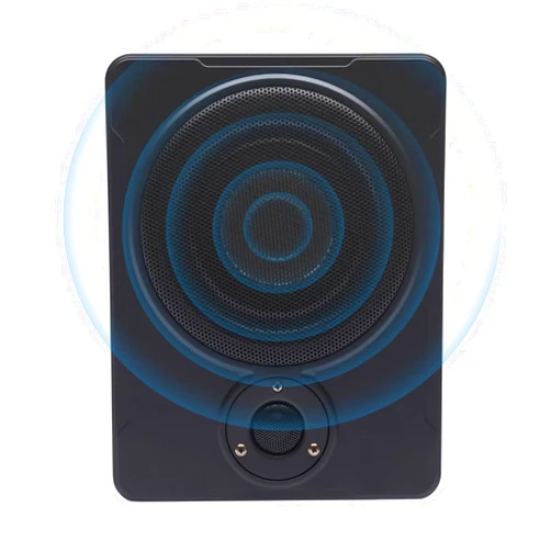Bacacoo 600W Slim Under-Seat Subwoofer, 8'' Car Under-Seat Active Subwoofer Power Amplifier Bass Slim Speaker, Highly Active Speakers&Power Amplifier Subwoofer for Car Audio