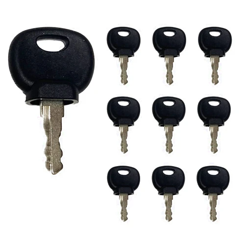 Jegruda 10 Pack Ignition Keys 14707 14607 14603 5755124 8035807 for Bobcat New Holland Industrial JCB Bomag Hamm Roller Compaction Dynapac Terex Vibromax Volvo Ford Moxy 85804675 05755125