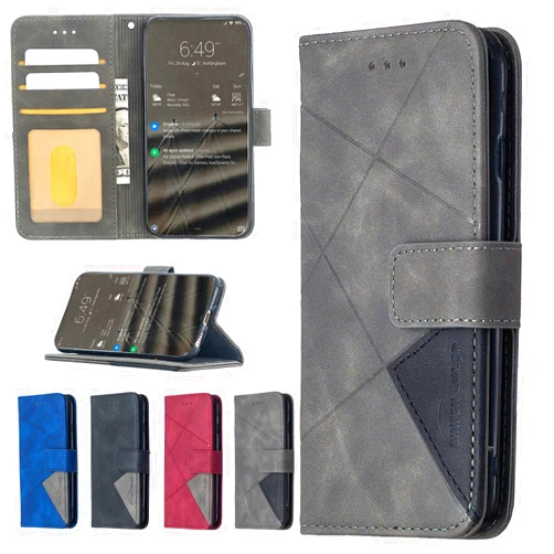 Jioeuinly Case Compatible for ZTE Quest 5 / Blade A3 2019 / Blade Vantage 2 Phone Case Flip Stand Cover PU Leather Wallet Case Grey
