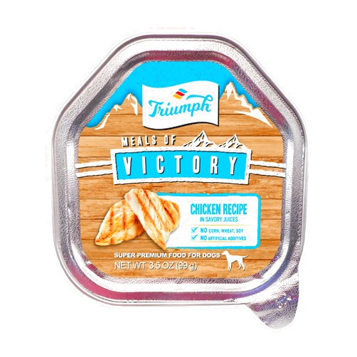Triumph Meals of Victory Chicken Recipe Wet Dog Food | 3.5 oz - 15 pk