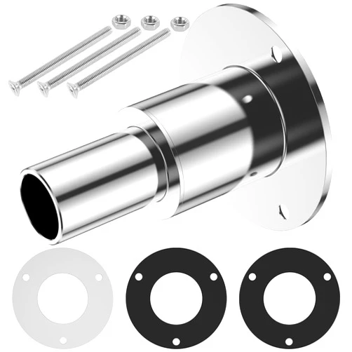 NEMTMCUA Straight Thru Hull Exhaust Skin Fitting Kit, Stainless Steel 316 Through Hull Exhaust Skin Fitting for 24mm Tube Pipe Socket Hardware of Diesel Parking Heater for Boat Marine Car Truck