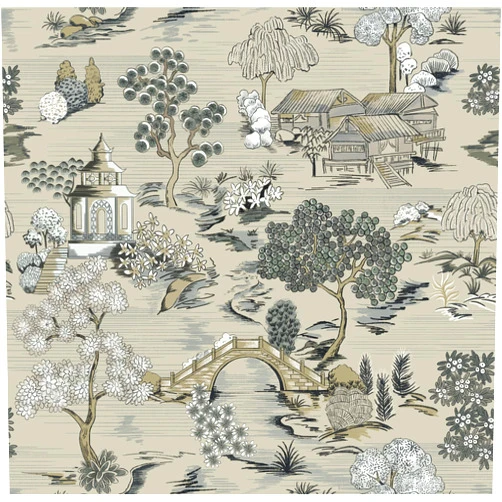 CiCiwind Peel and Stick Wallpaper Vintage Wallpaper Removable Self Adhesive Textured Contact Paper Chinoiserie Brown Toile Stick on Wallpaper for Wall Covering Bedroom Bathroom Cabinets 16