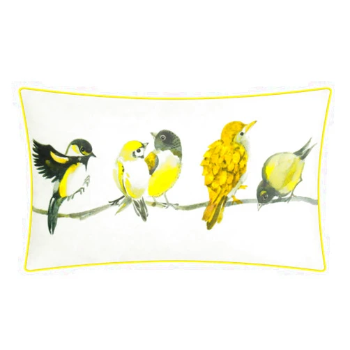 ELSKERJW Watercolor Bird Velvet Lumbar Decorative Throw Pillow Cover 12x20 Animal Print Accent Pillowcase Rectangle Cushion Covers Fall Home Decor for Bed Sofa Chair Couch Bedroom Living Room