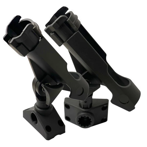 HiUmi 2 Pack Baitcaster/Spinning Rod Holder with Side Deck Mount