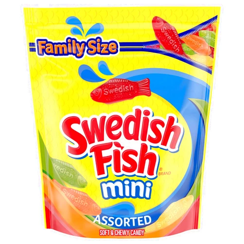 Mondelez International SWEDISH FISH Mini Assorted Soft & Chewy Candy, Family Size, 1.8 lb