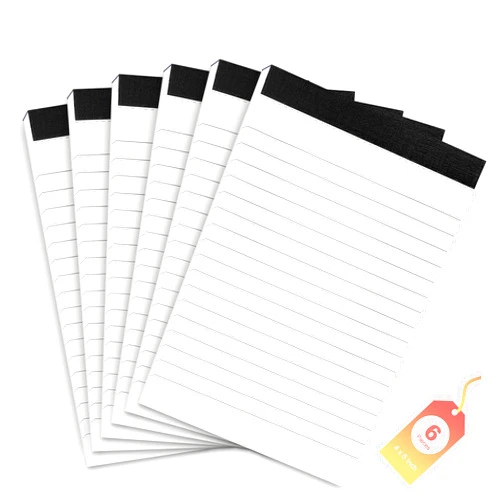 Aidunmis Note Pads 4x6 Small Notepads 4x6 Mini Notepad 6 Pack Memo Pads 4x6 Small Writing Pads of Work Scratch Pads Lined Paper Pads 4x6 Small Pocket Notebooks 4x6 White Pads of Paper Tablets 30 Sheets/Pad