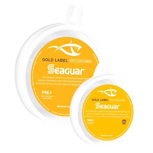 Seaguar Gold Label Fresh & Saltwater Fishing Leader Line for Clear Water, 100% Fluorocarbon, Clear, Multiple Sizes