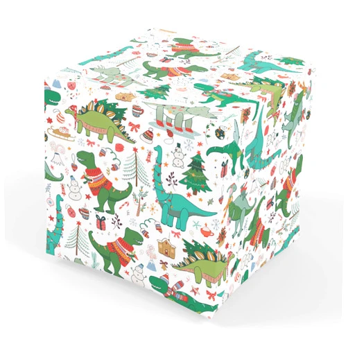Stesha Party Dinosaur Gift Wrap Holiday Wrapping Paper for Kids - 30 x 20 Inch (3 Sheets)