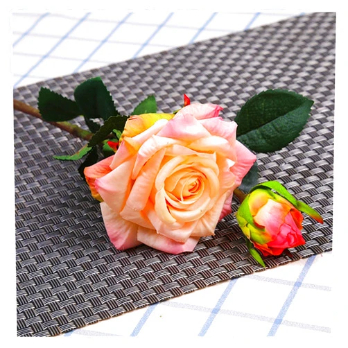 Fuxwlgs Artificial Flowers Artificial Colorful Rose Flower Silk Peony Flowers for Wedding Party Marrige Decorations (Color : 4)