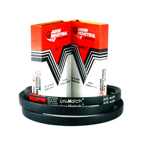 Jason Industrial Megadyne - Jason Industrial V Belt - A55-4L570 – (Pack of 1) – Wrapped V-Belt - 57 Inch Length - 1/2 Inch Top Width - 11/32 Inch Thick