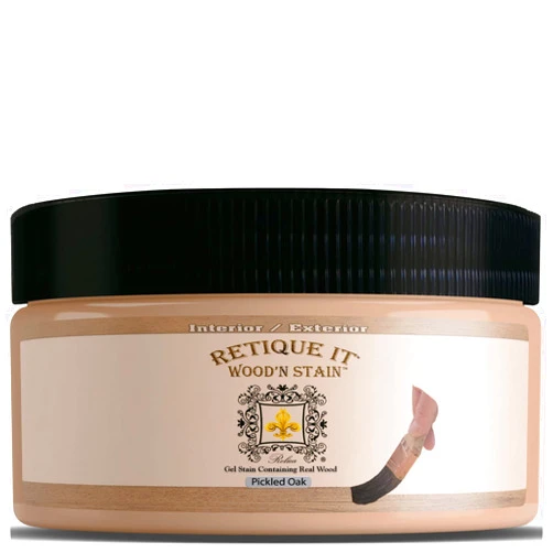 Retique It Wood'n Stain - Liquid Wood Gel Stain Interior/Exterior (08 oz (Half-Pint), 70 Pickled Oak)
