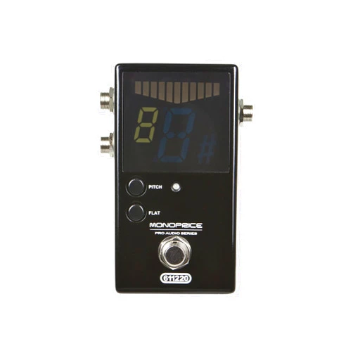Monoprice Chromatic Pedal Tuner - Black, Normal & True-Bypass Outputs, Easy to Tune Your Bass & Guitars - Stage Right Series