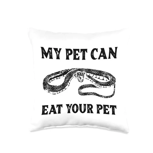 Cool Snake Gifts For Corn Snake Ball Python Keeper Funny Snake Reptile Lover Men Women Boys Girls Cobra Python Throw Pillow