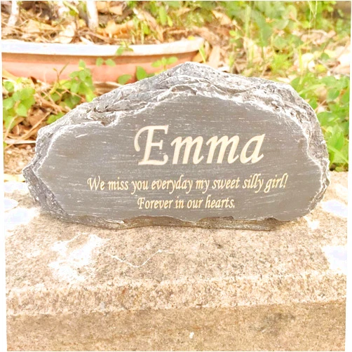 MARYTUMM Personalized Pet Memorial Stone, Custom Dog Memorial Stone, Cat Memorial Stone by Waterproof Resin, Dog Loss Gift